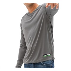 Kawasaki 3 Green Lines Cool Dry Long Sleeve Shirt