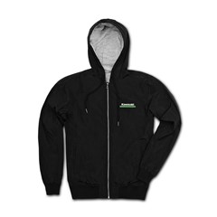 Kawasaki 3 Green Lines Hooded Windbreaker Jacket