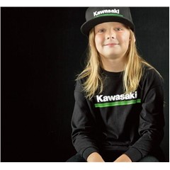 Youth Kawasaki 3 Green Lines Long Sleeve T-Shirt