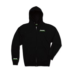 Kawasaki 3 Green Lines Zip-Front Hooded Sweatshirt