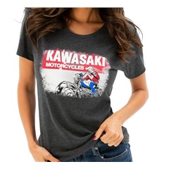 Women's Kawasaki Heritage Logo Old School Sign Tee