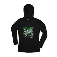 Women's Kawasaki Long Sleeve Hooded Flag Tee